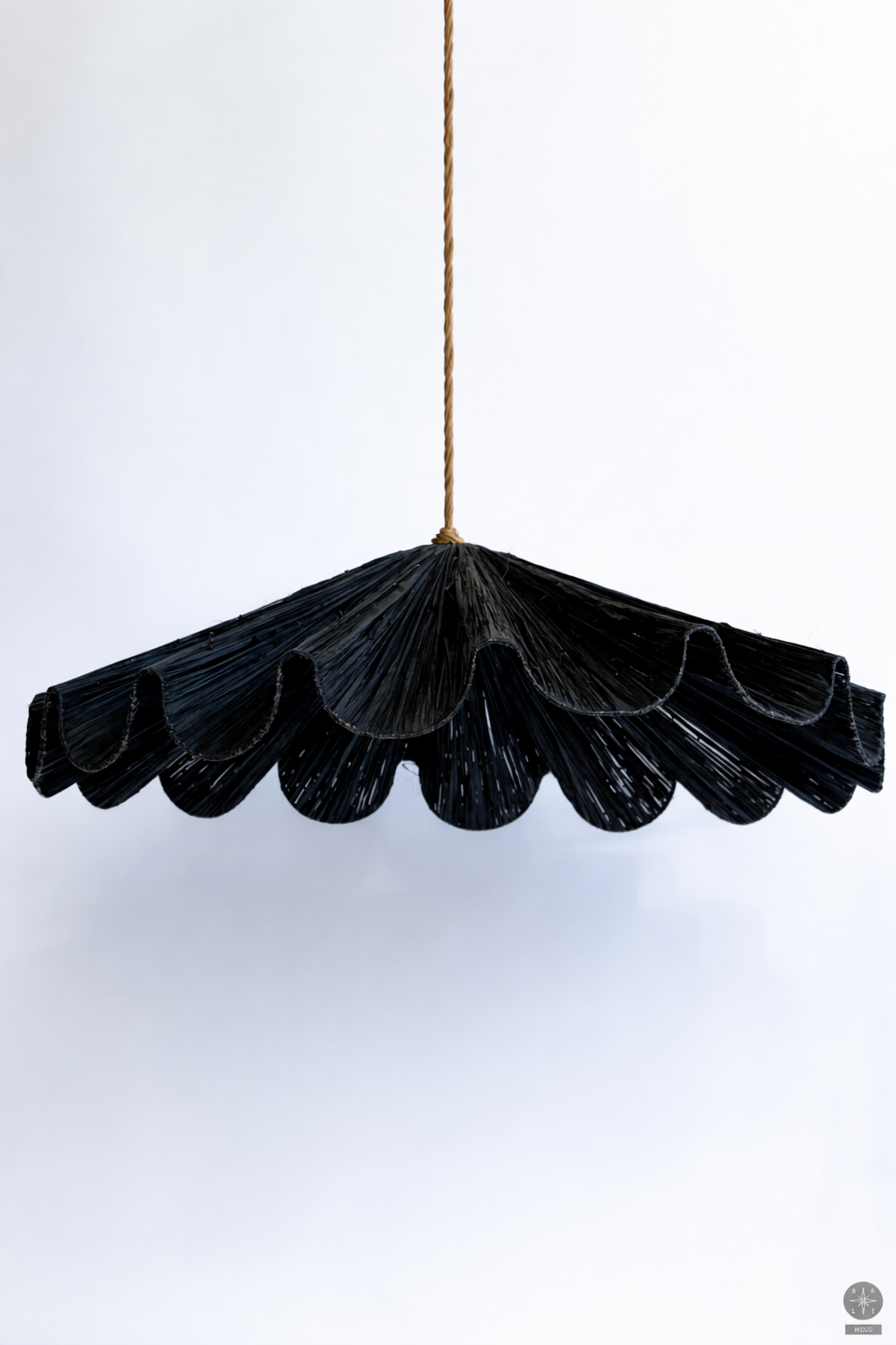 Raffia lampshade