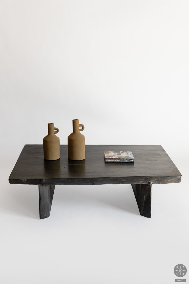 Burnt suar wood table