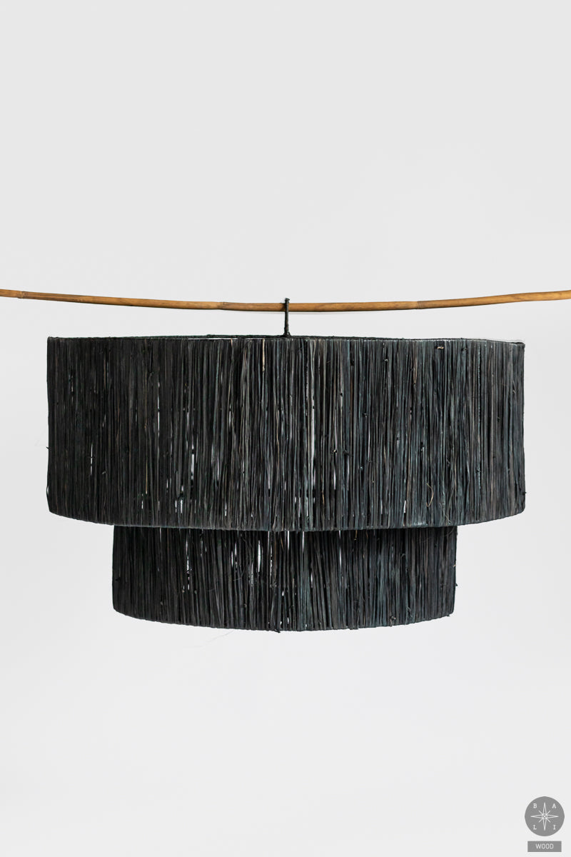 Raffia lampshade