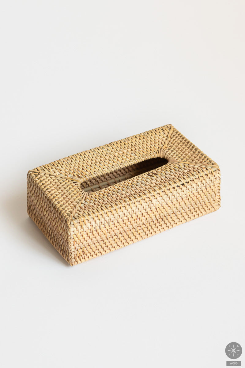 Rattan tissue box