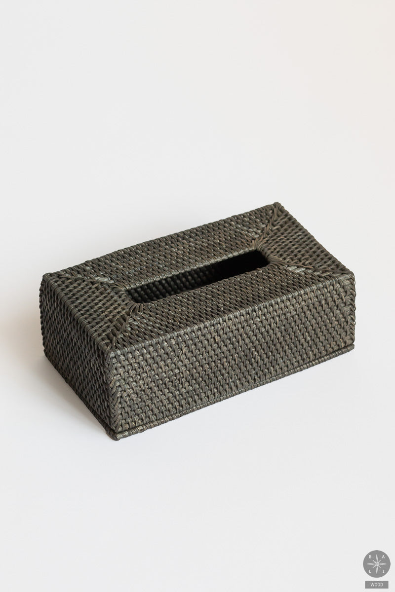 Rattan tissue box