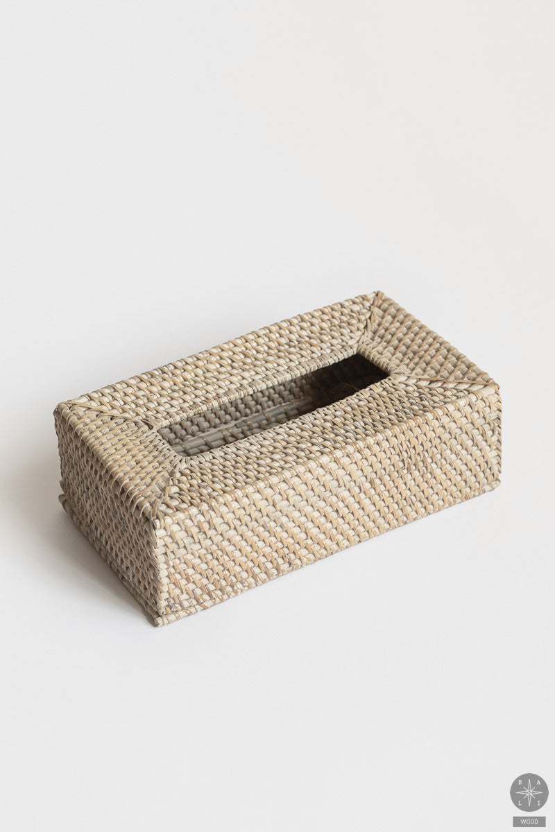 Rattan tissue box