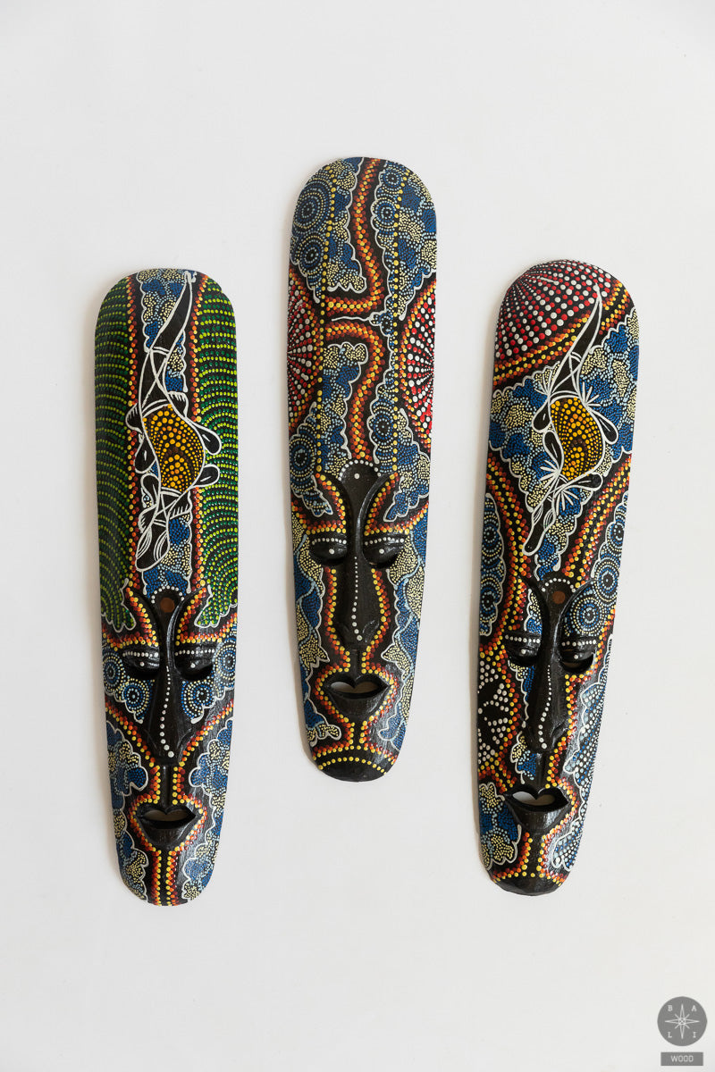 Decorative wooden masks
