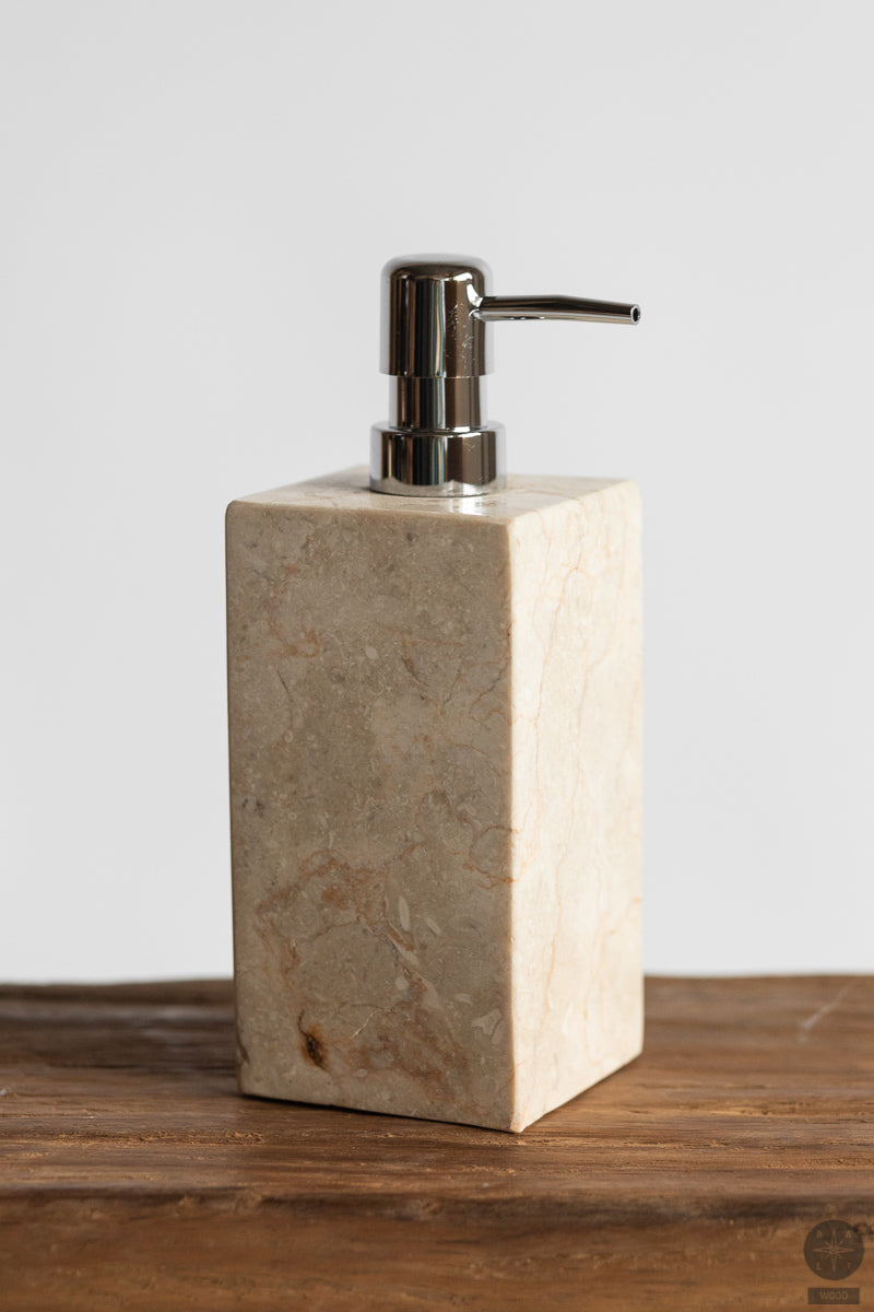 White marble liquid soap dispenser