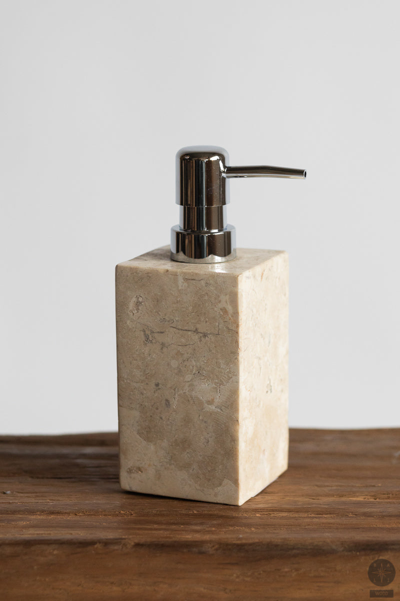 White marble liquid soap dispenser
