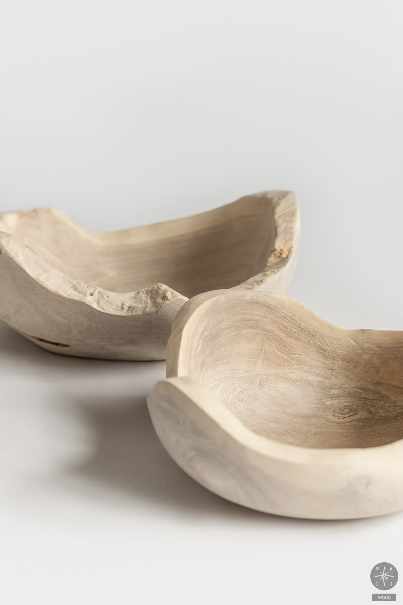 Teak wood bowl