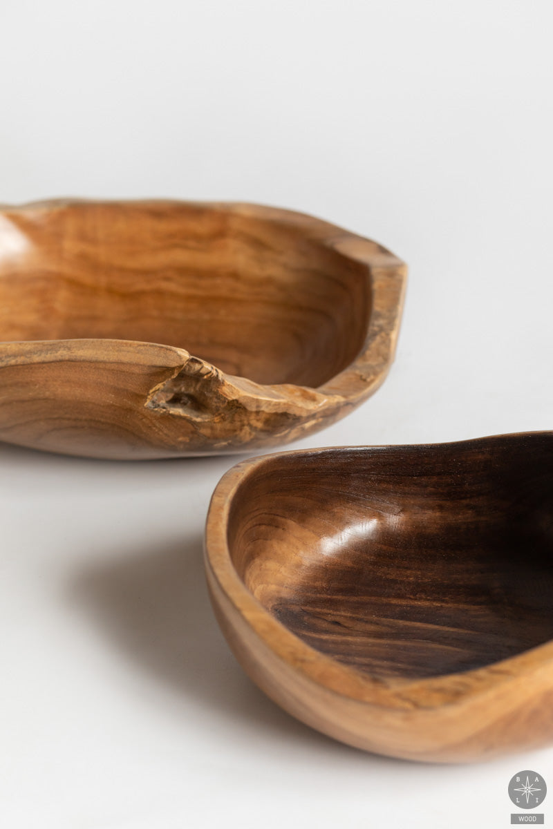 Teak wood bowl