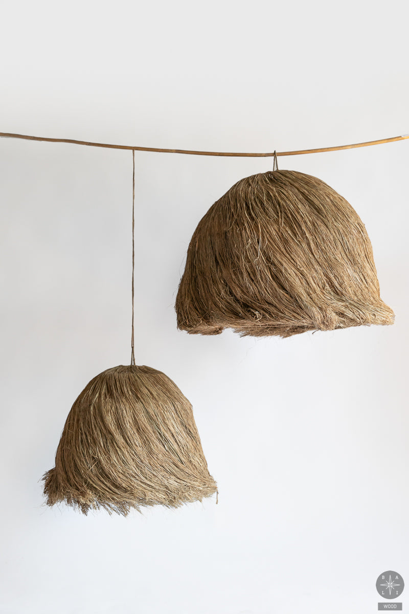 Lampshade made of pampas grass