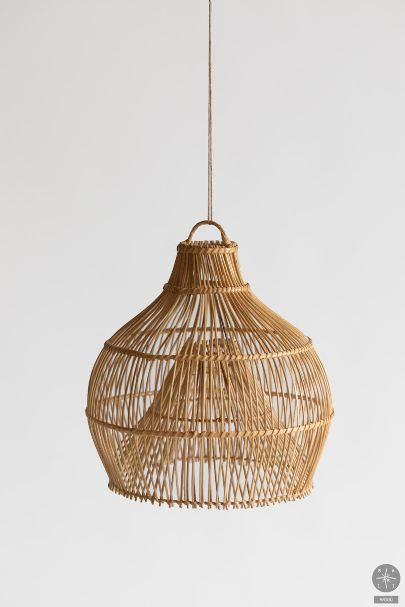 Double rattan lamp