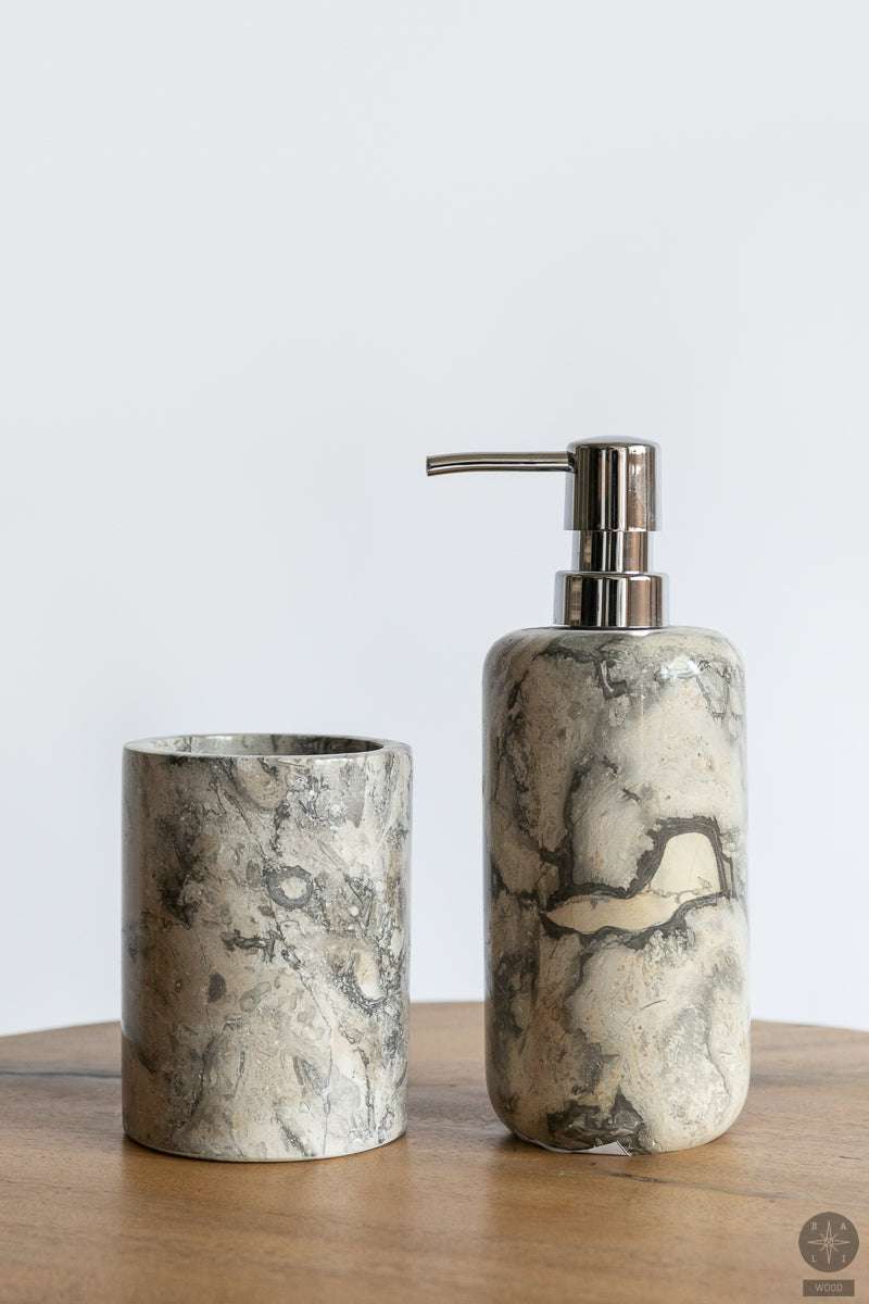 Marble toothbrush holder