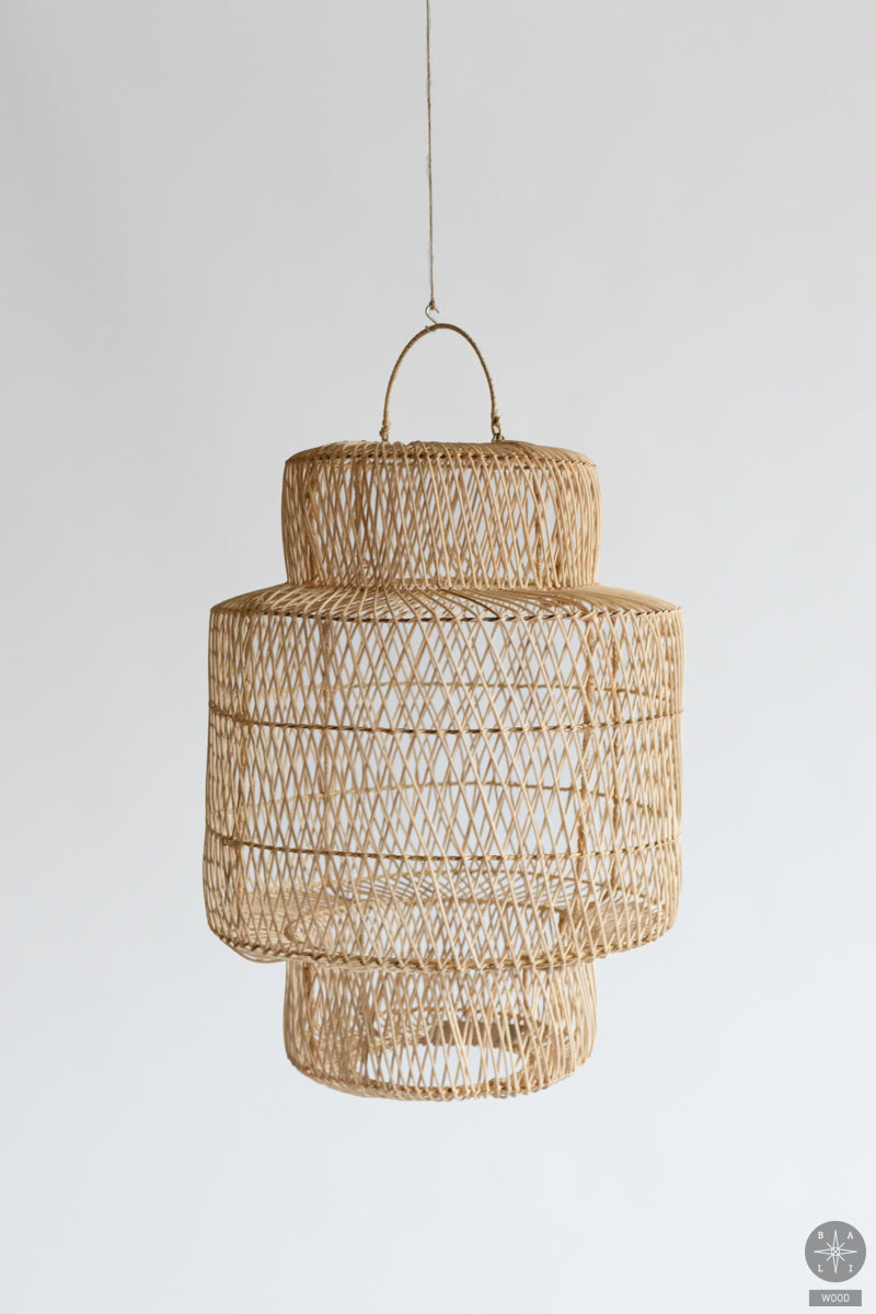 Rattan lampshade