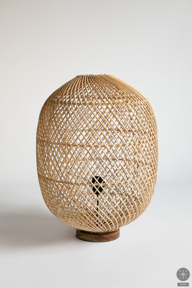 Rattan floor lamp