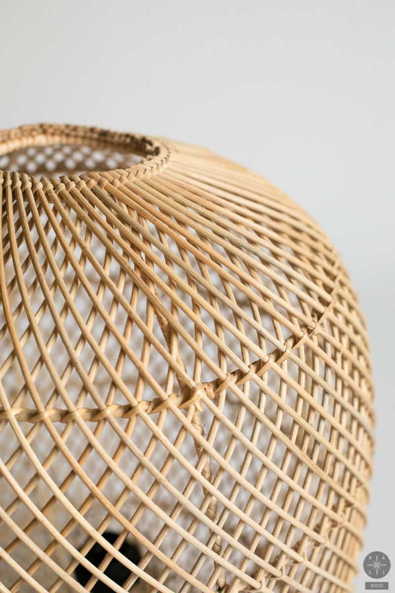 Rattan floor lamp