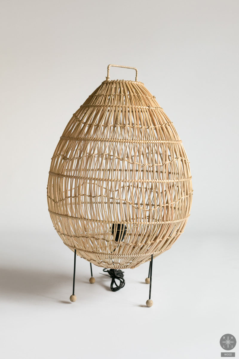 Rattan floor lamp