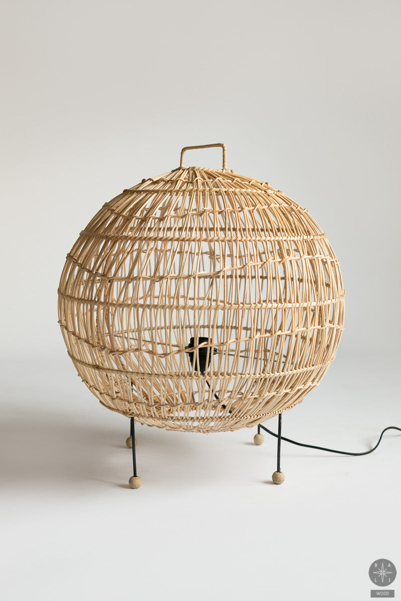 Rattan floor lamp