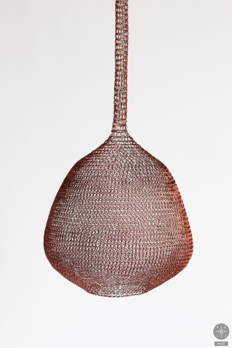 Braided copper lampshade