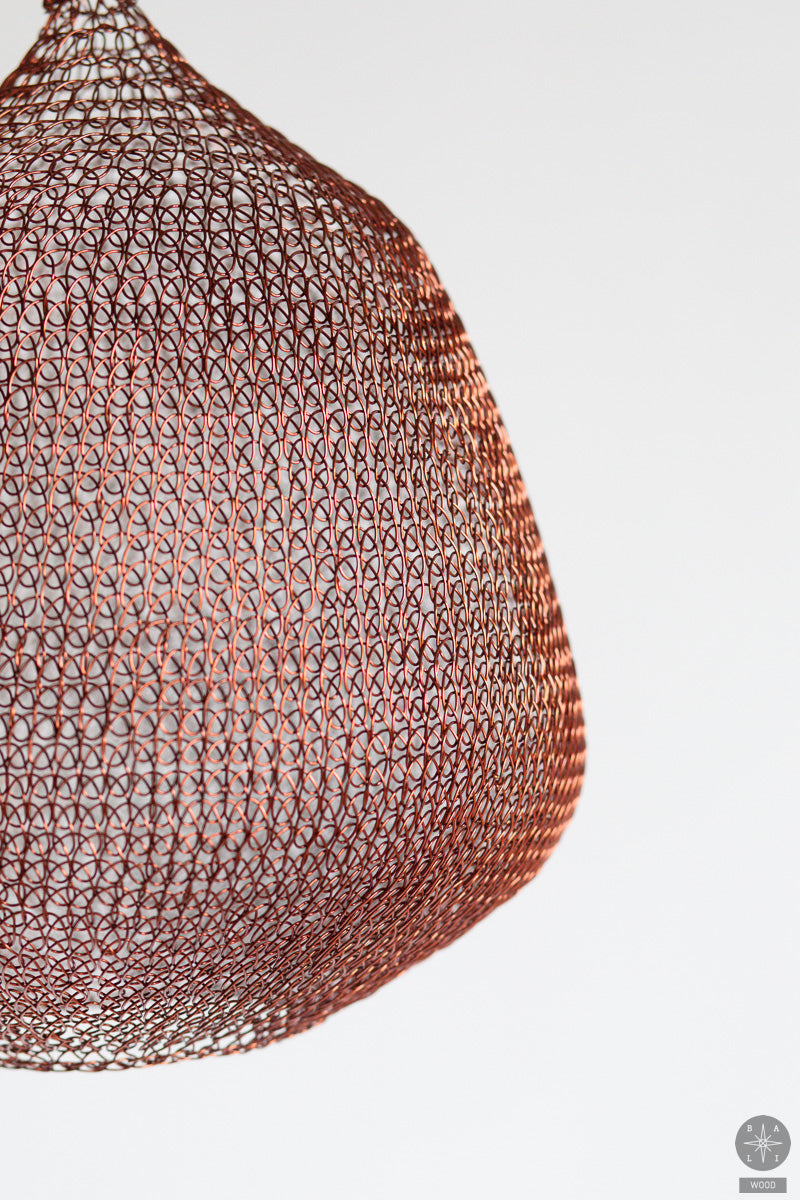 Braided copper lampshade