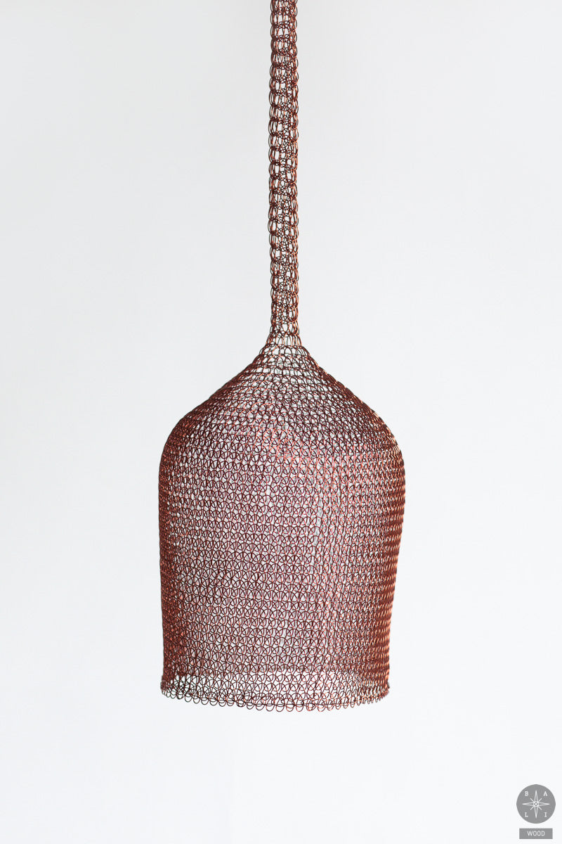 Braided copper lampshade