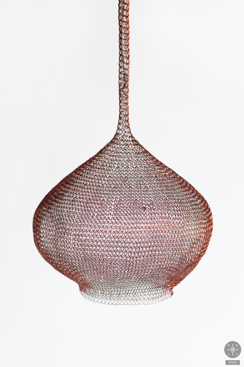 Braided copper lampshade