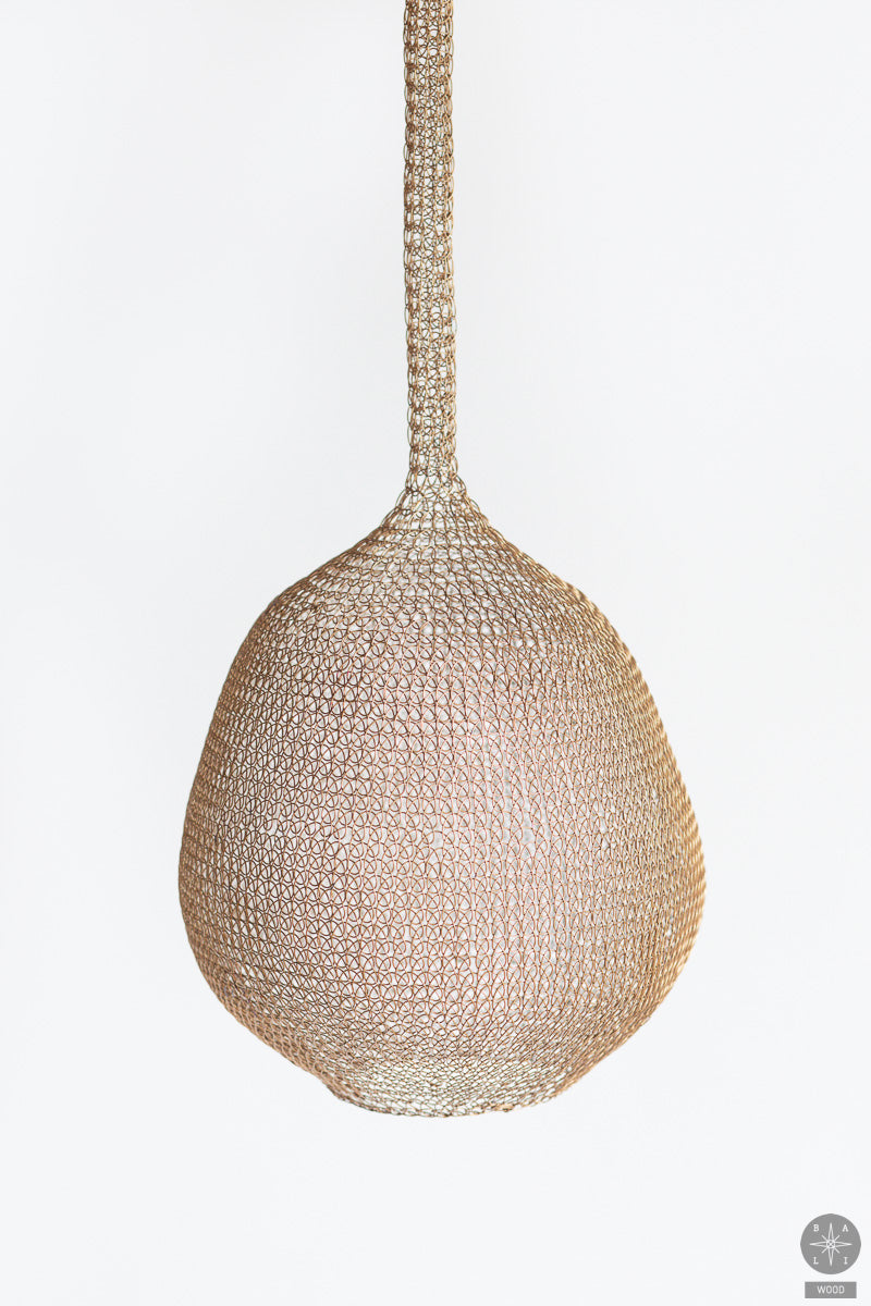 Braided stainless steel lampshade