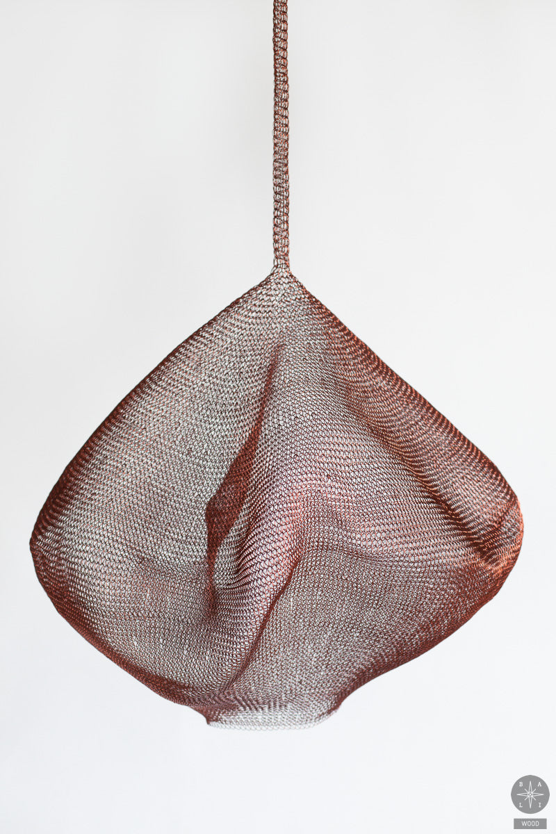 Braided copper lampshade