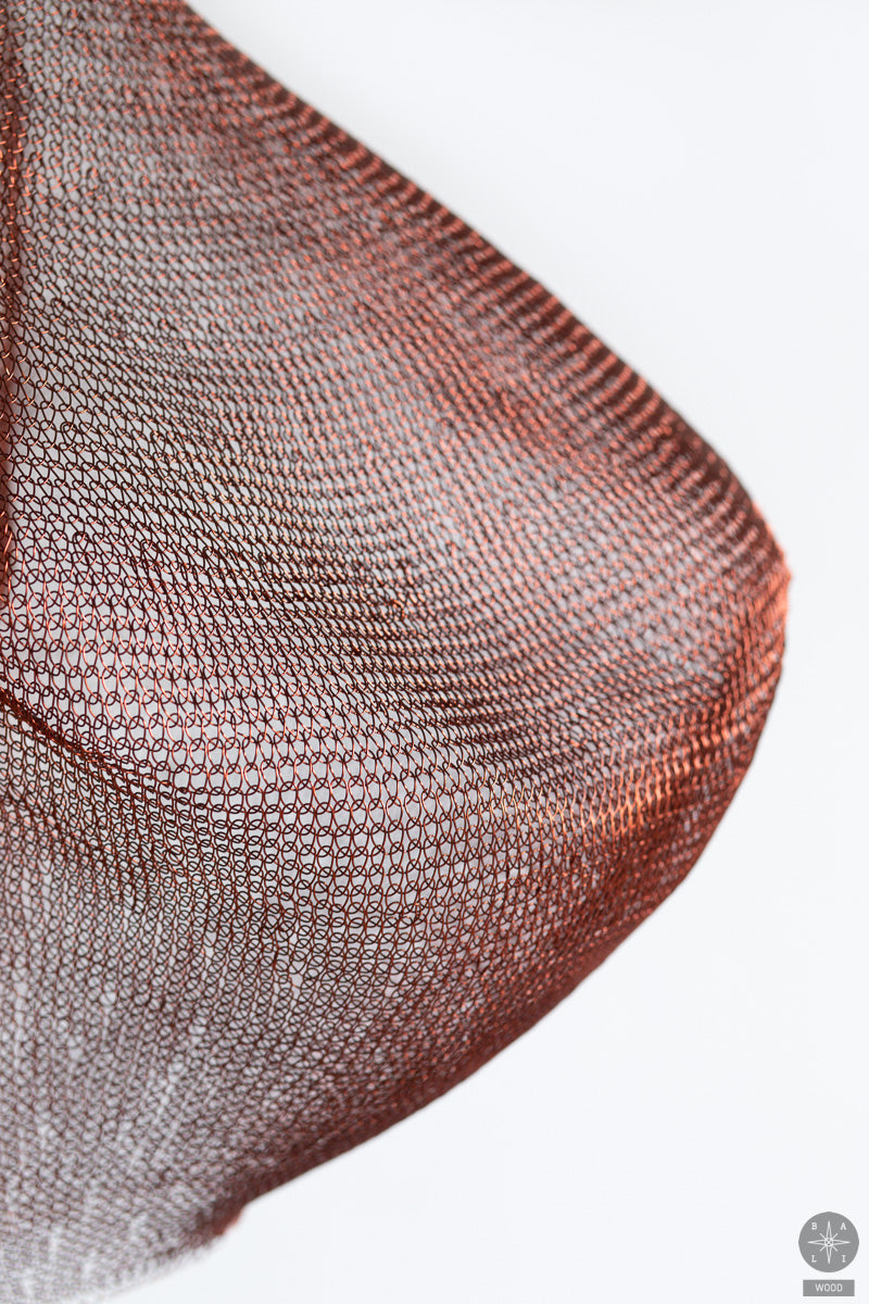 Braided copper lampshade