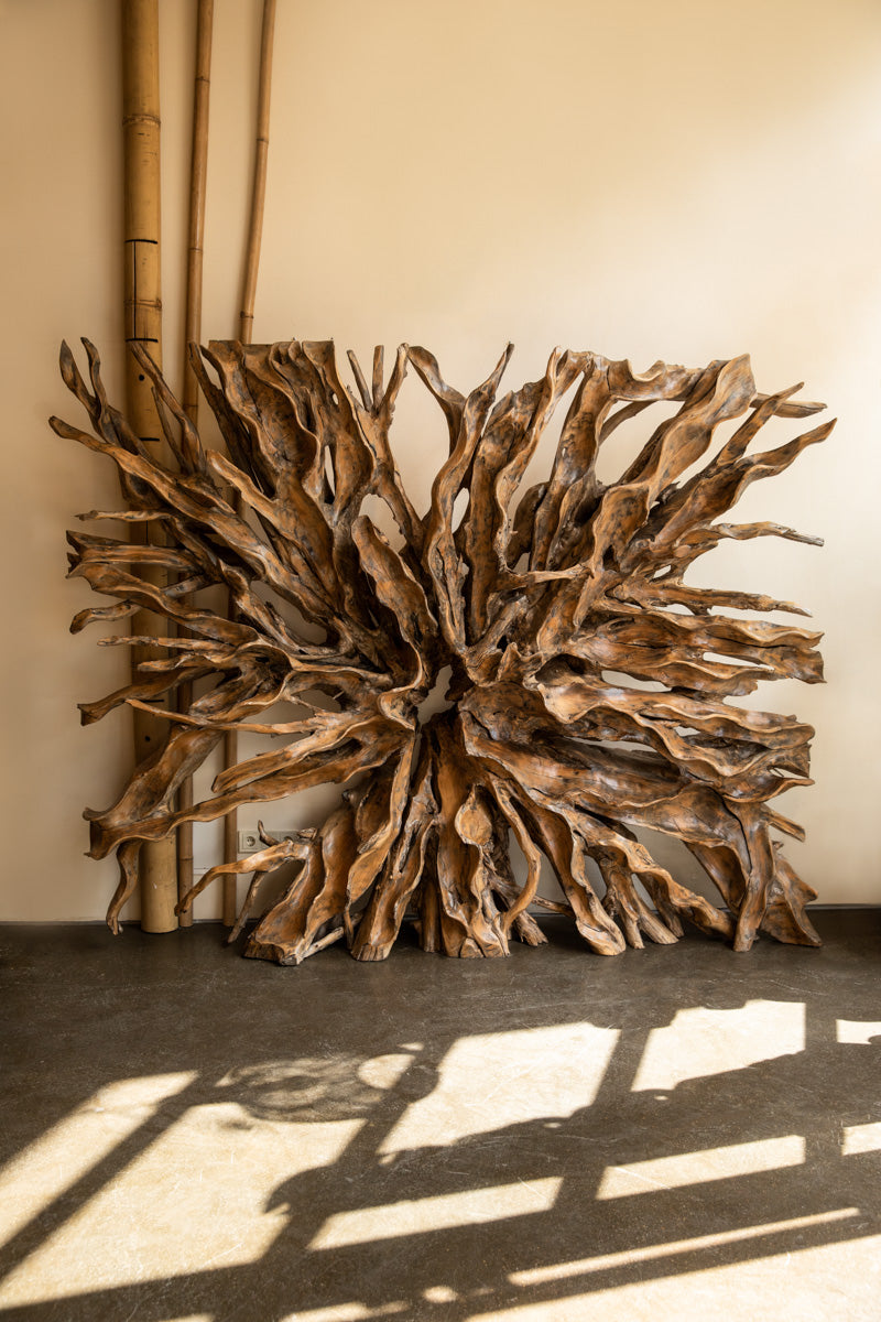 Teak wood root decoration