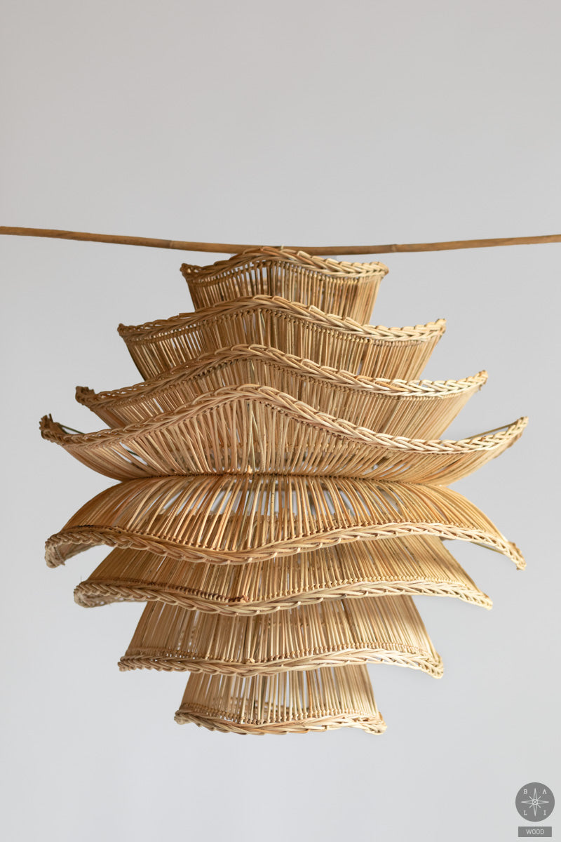 Rattan lampshade