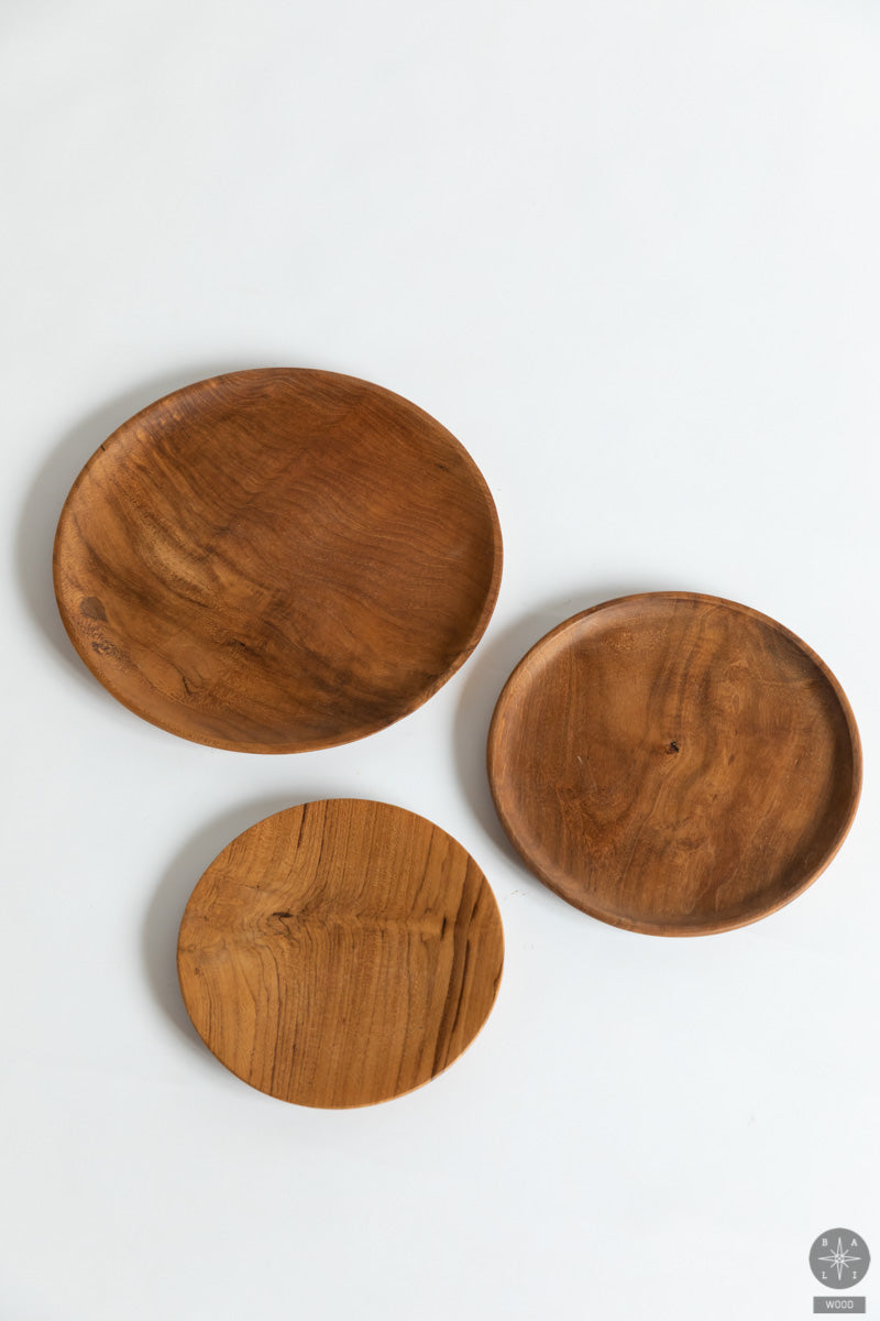 Teak wood plate