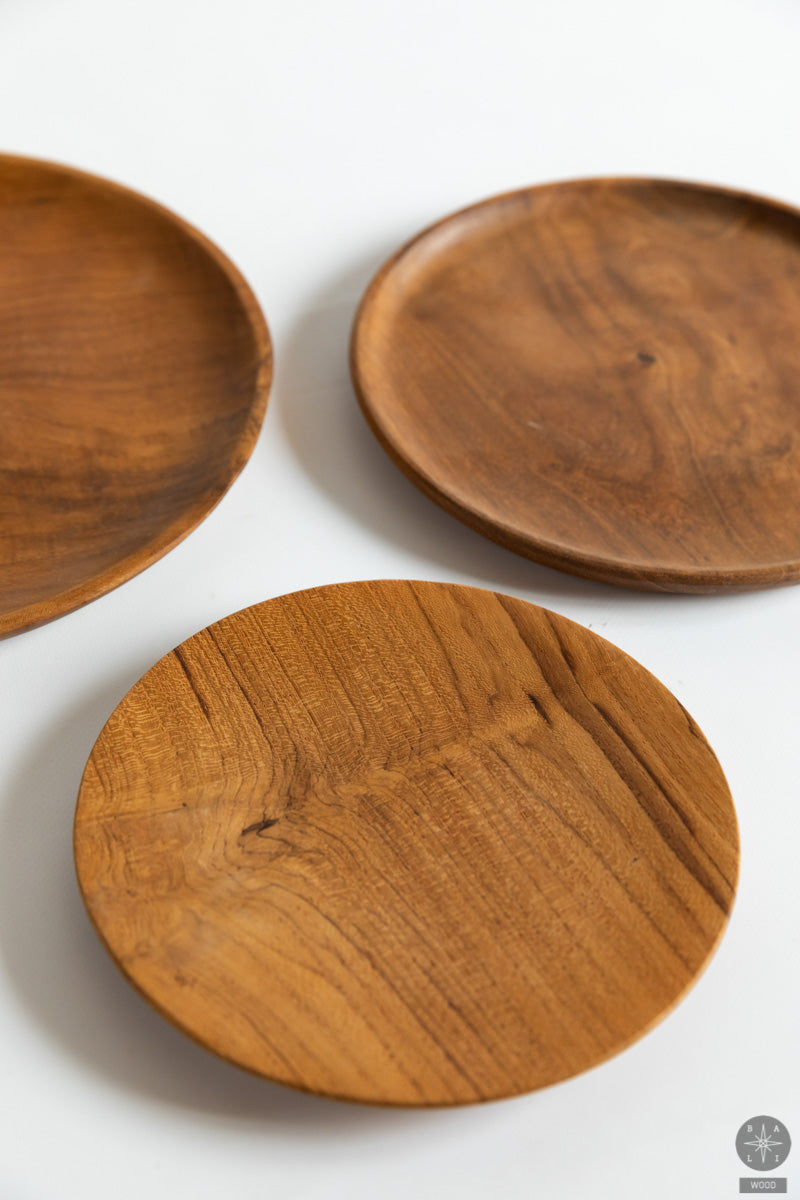 Teak wood plate