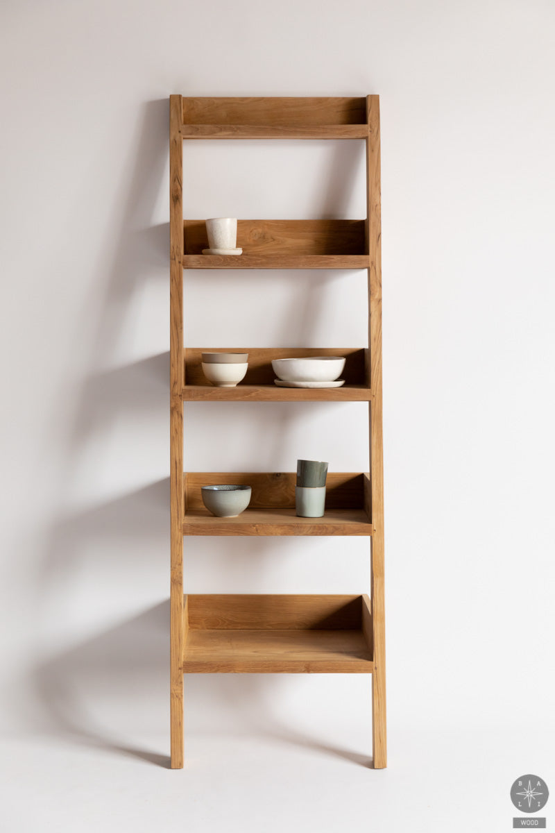 Teak wood floating shelf