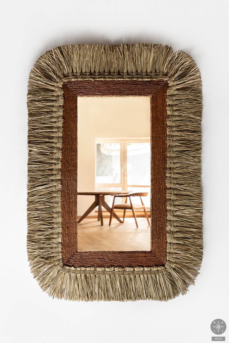 Banana leaf mirror