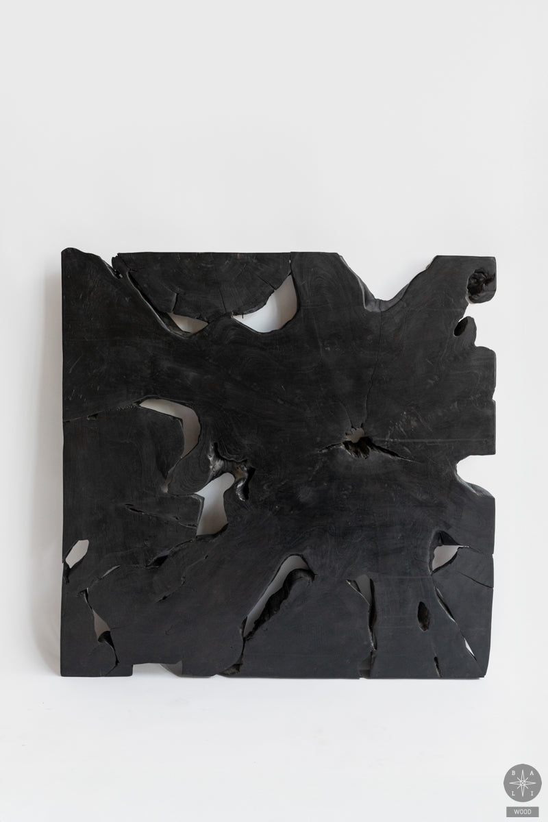 Wall decoration made of teak wood root