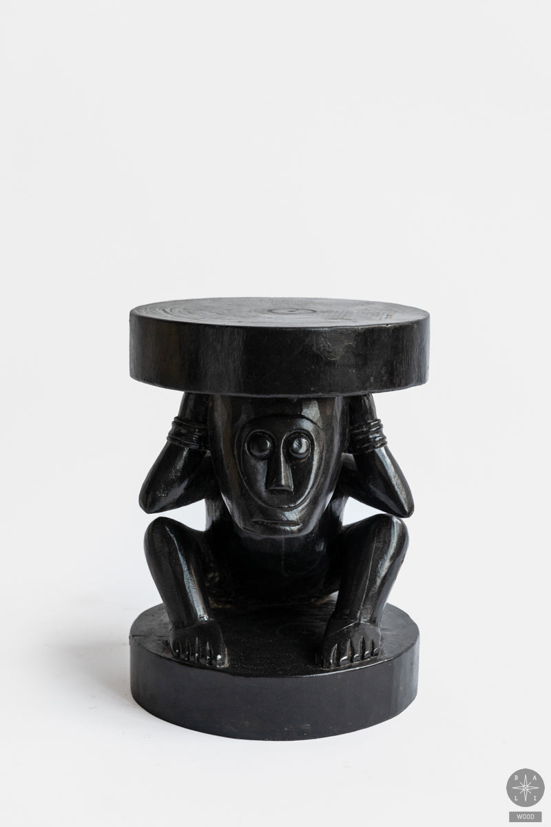 Primitive art teak wood table