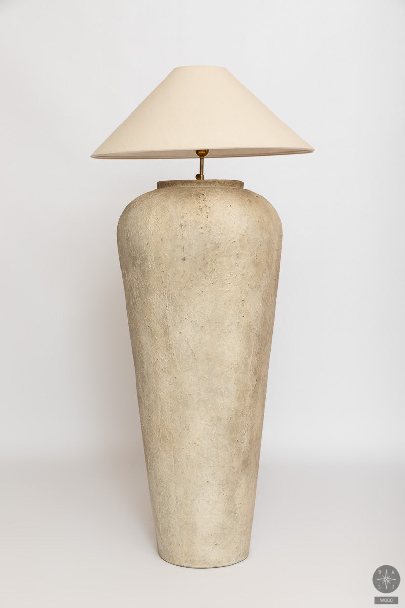 Floor lamp made of glazed concrete