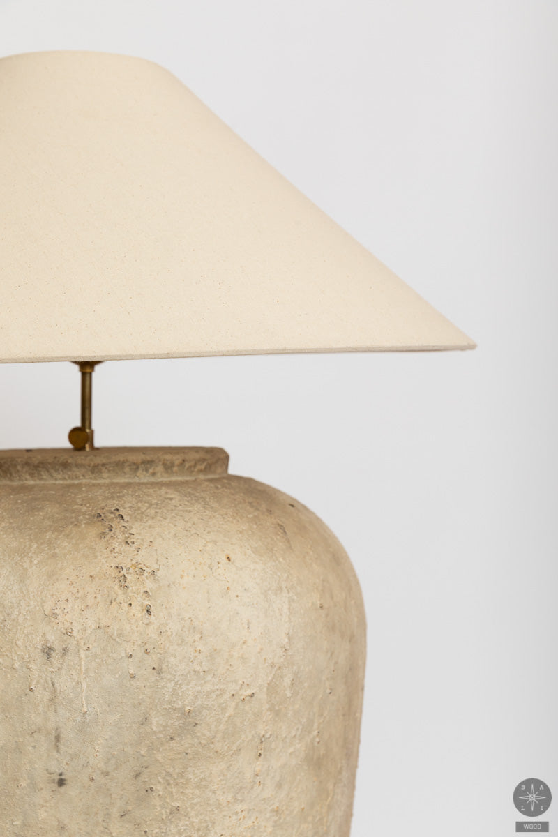 Floor lamp made of glazed concrete
