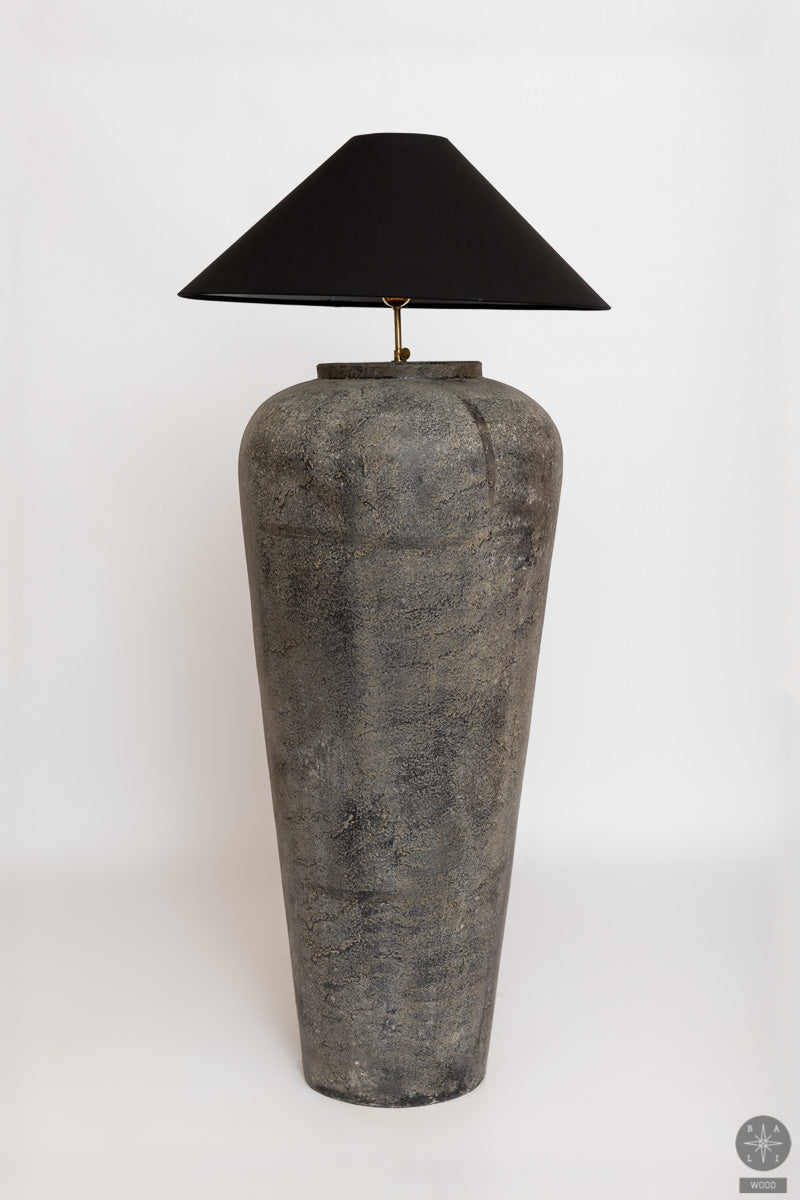 Floor lamp made of glazed concrete
