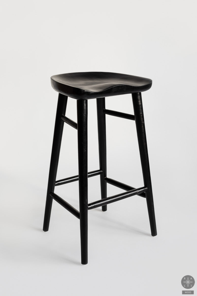 Teak wood half-bar chair