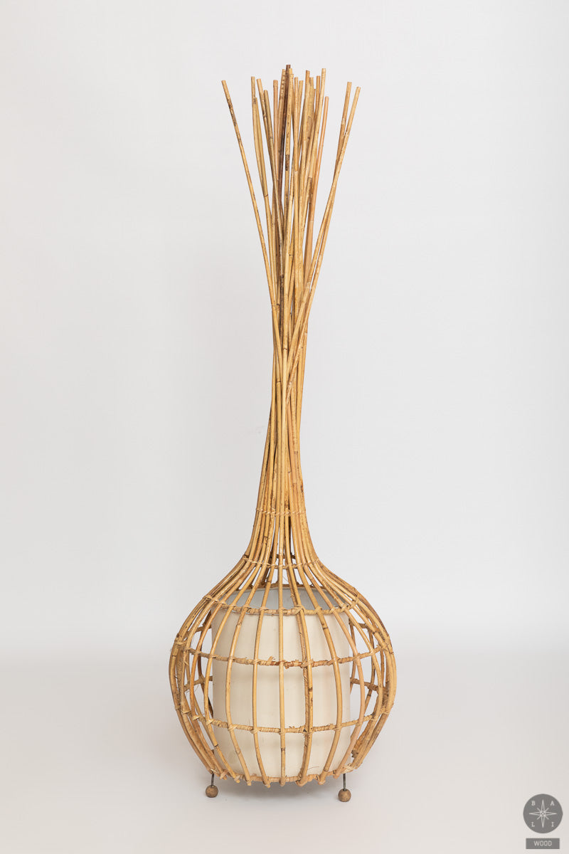 Rattan floor lamp