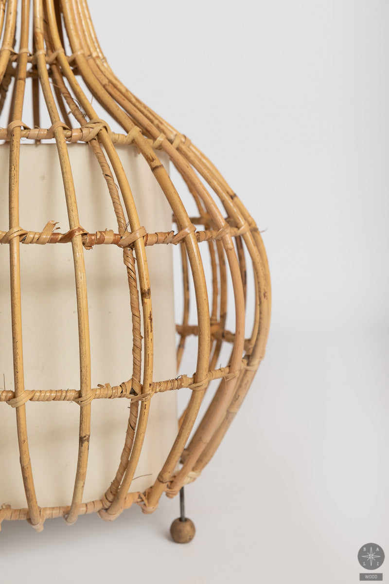 Rattan floor lamp