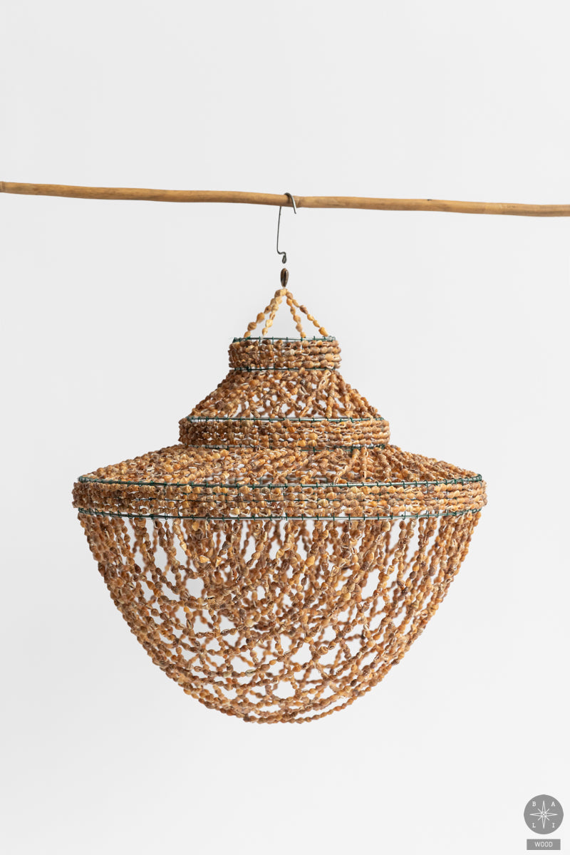 Chandelier made of dark shells