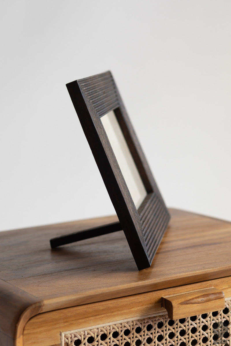 Blackened wood photo frame