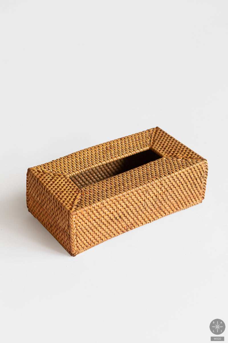 Rattan tissue box