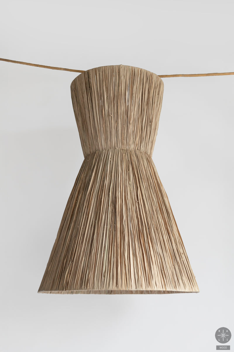 Raffia lampshade