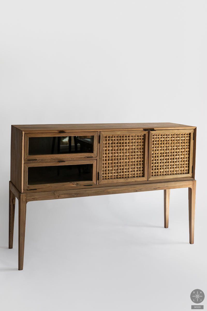 Teak wood chest of drawers