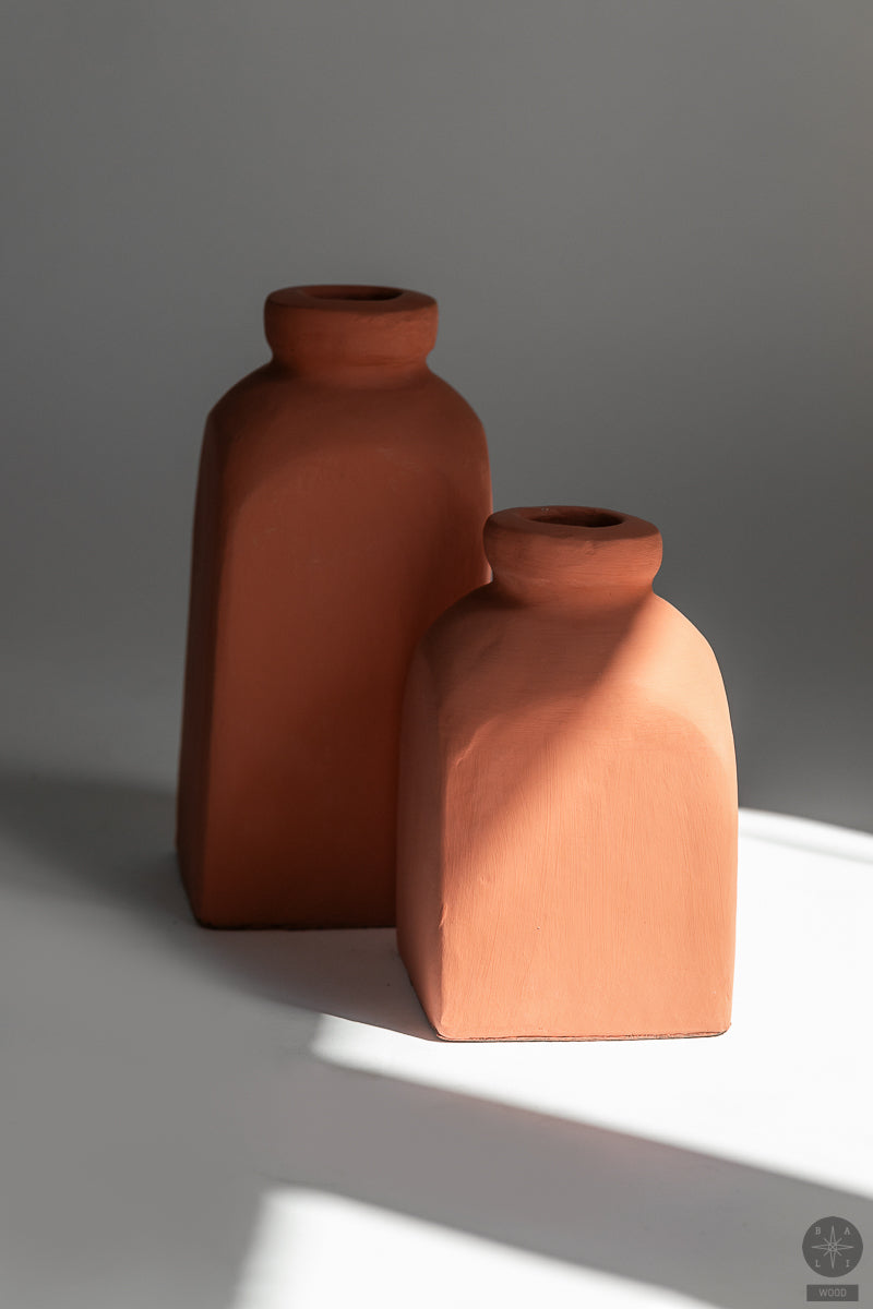 Decorative terracotta vase