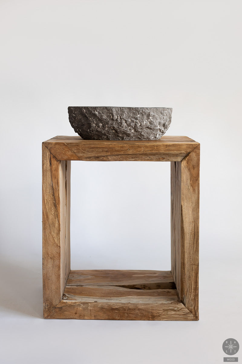 Teak wood console for sink