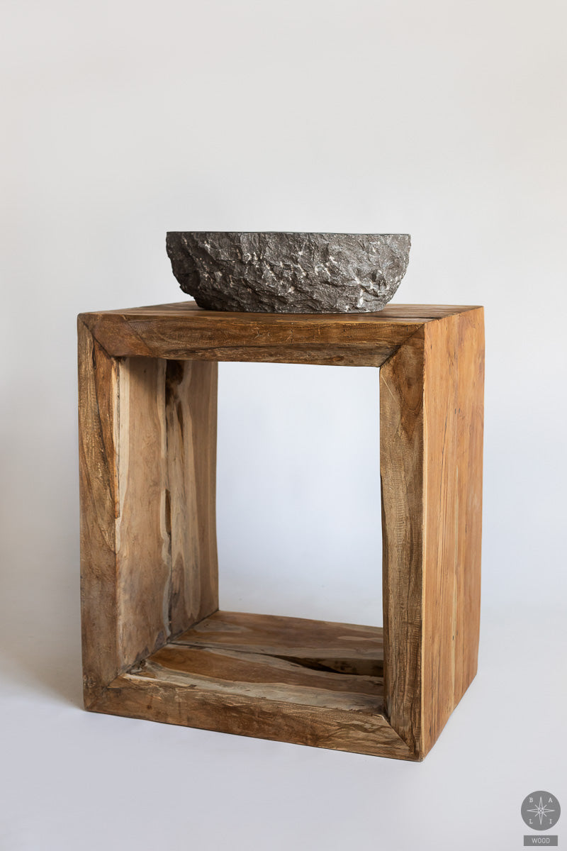 Teak wood console for sink