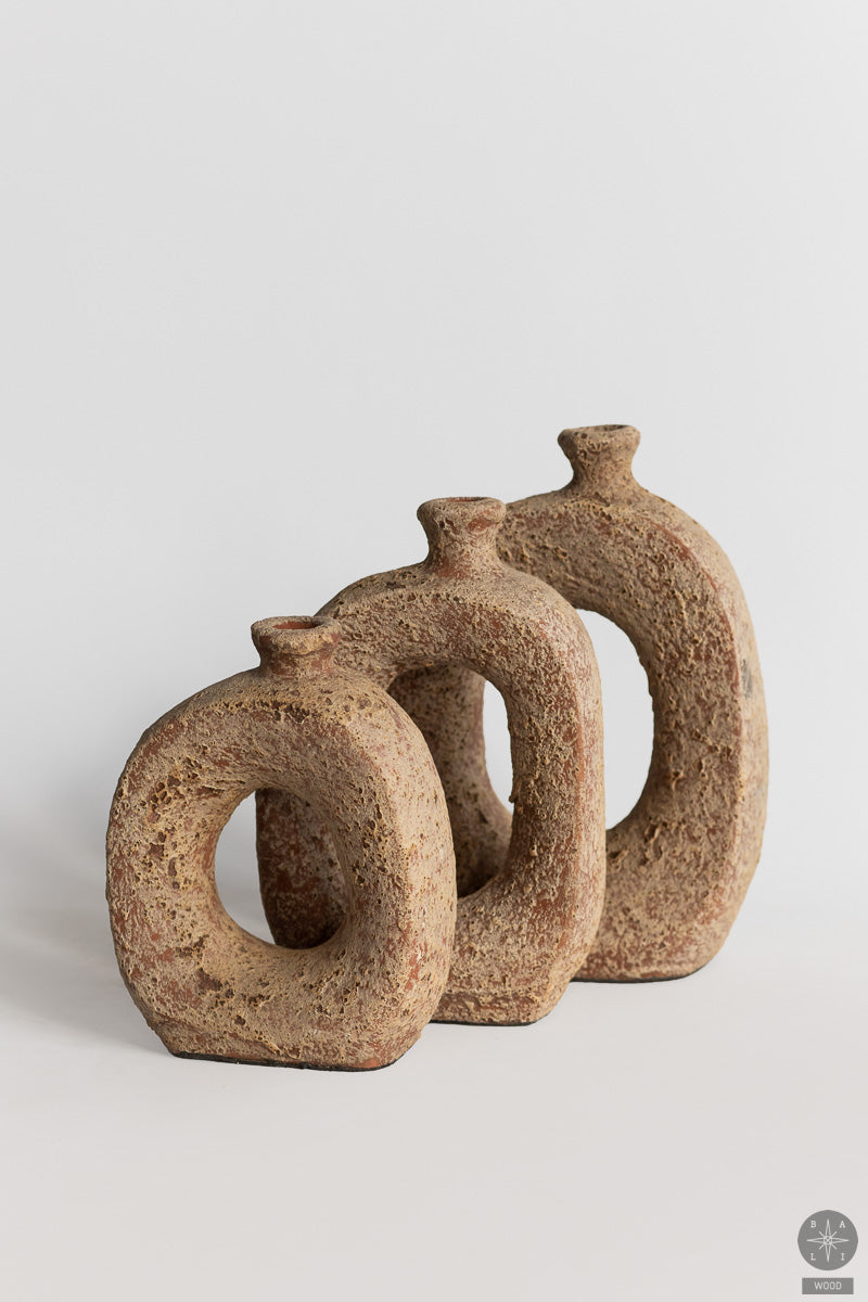 Decorative terracotta vase