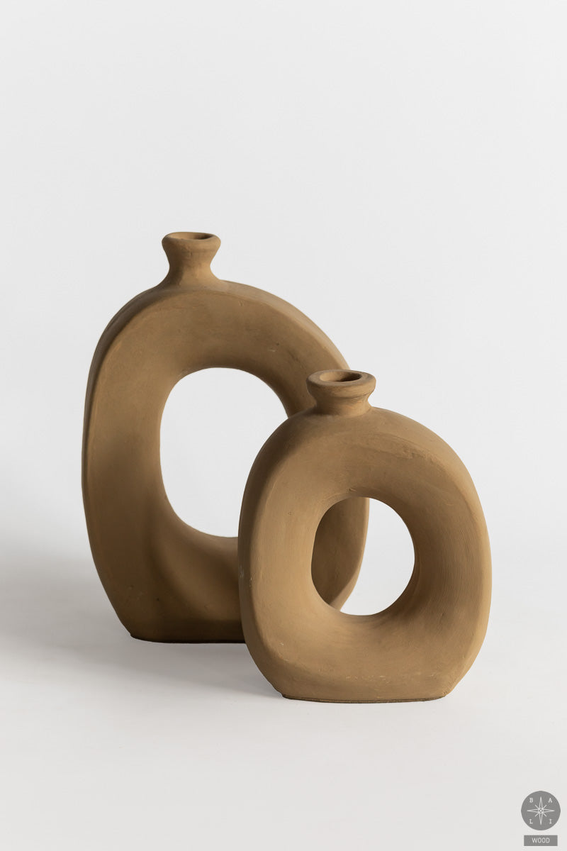 Decorative terracotta vase